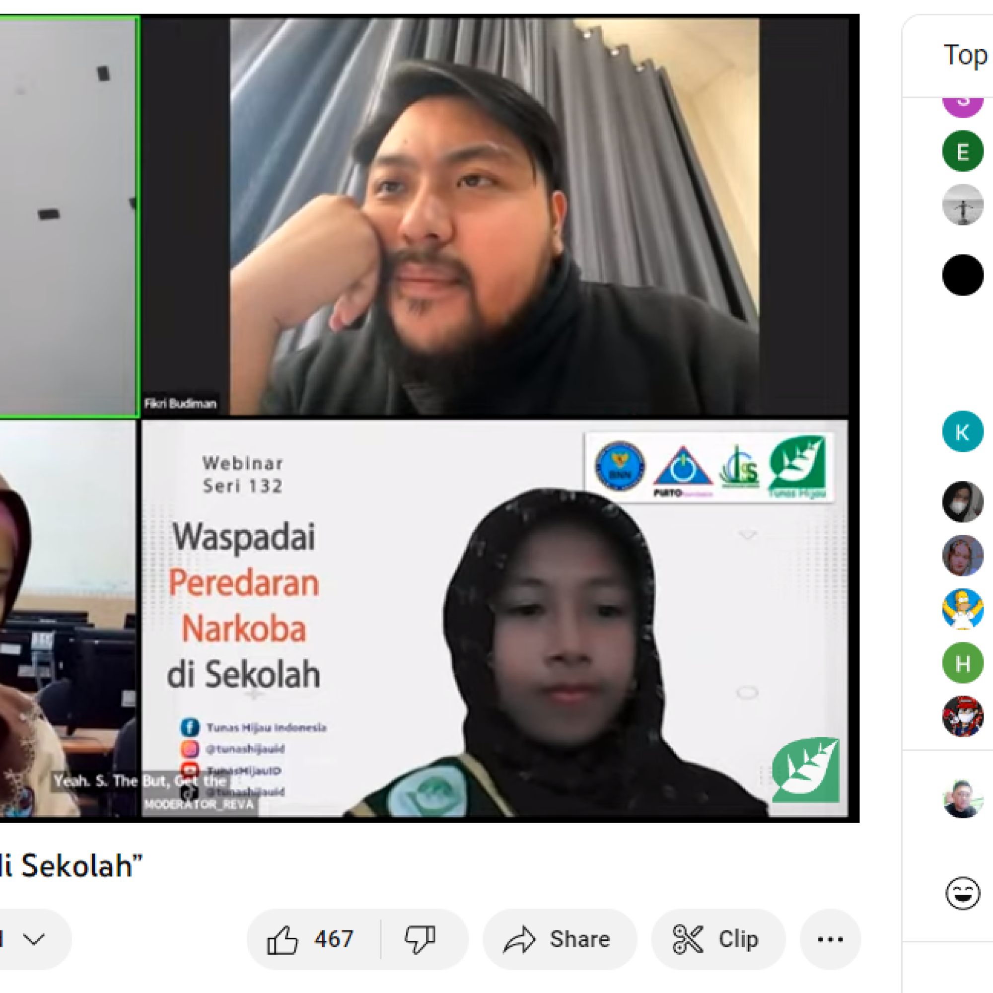 Webinar “Waspadai Peredaran Narkoba di Sekolah”