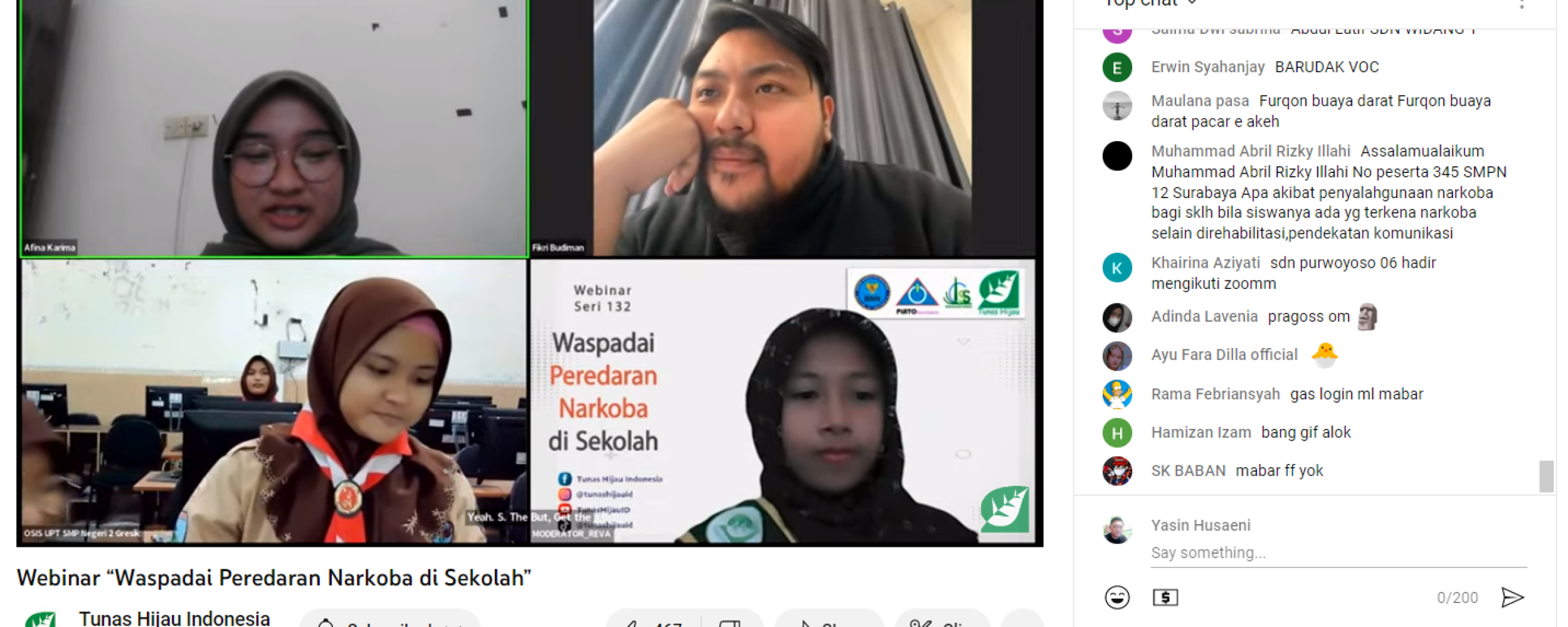 Webinar “Waspadai Peredaran Narkoba di Sekolah”